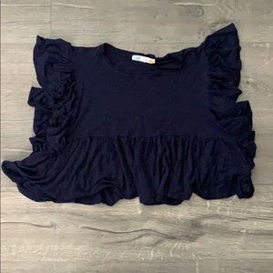 Cropped and ruffled C&C Collection Crop Top